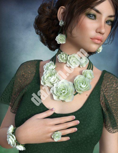[daz服装] 创世纪3女性玫瑰首饰-DAZ爱好者