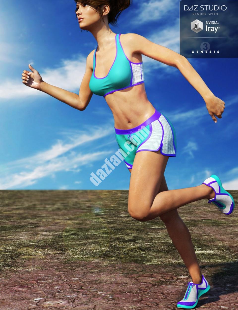 [daz服装] 创世纪3女性跑步装备-DAZ爱好者