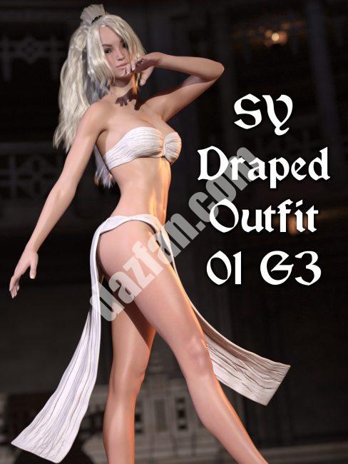 [daz服装] SY褶皱套装01 G3-DAZ爱好者