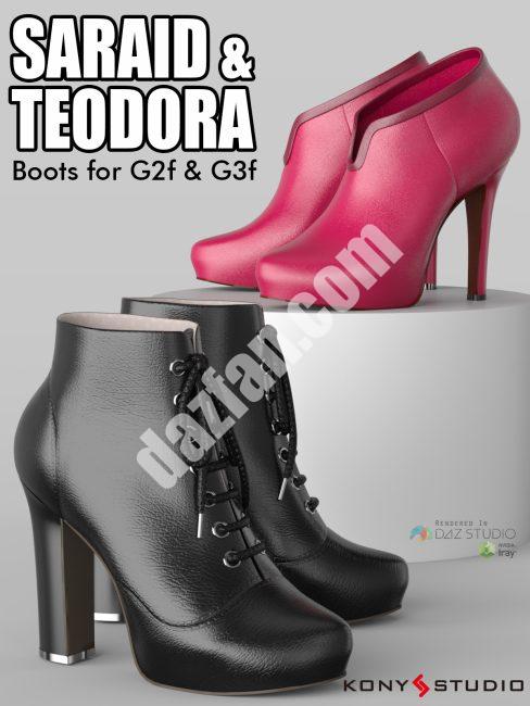 [daz服装] Saraid & Teodora G2f和G3f靴子-DAZ爱好者