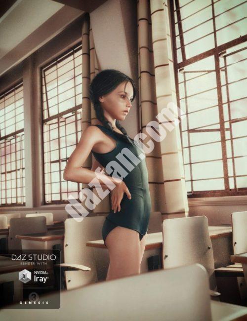 [daz服装] 创世纪3女生学校运动服-DAZ爱好者