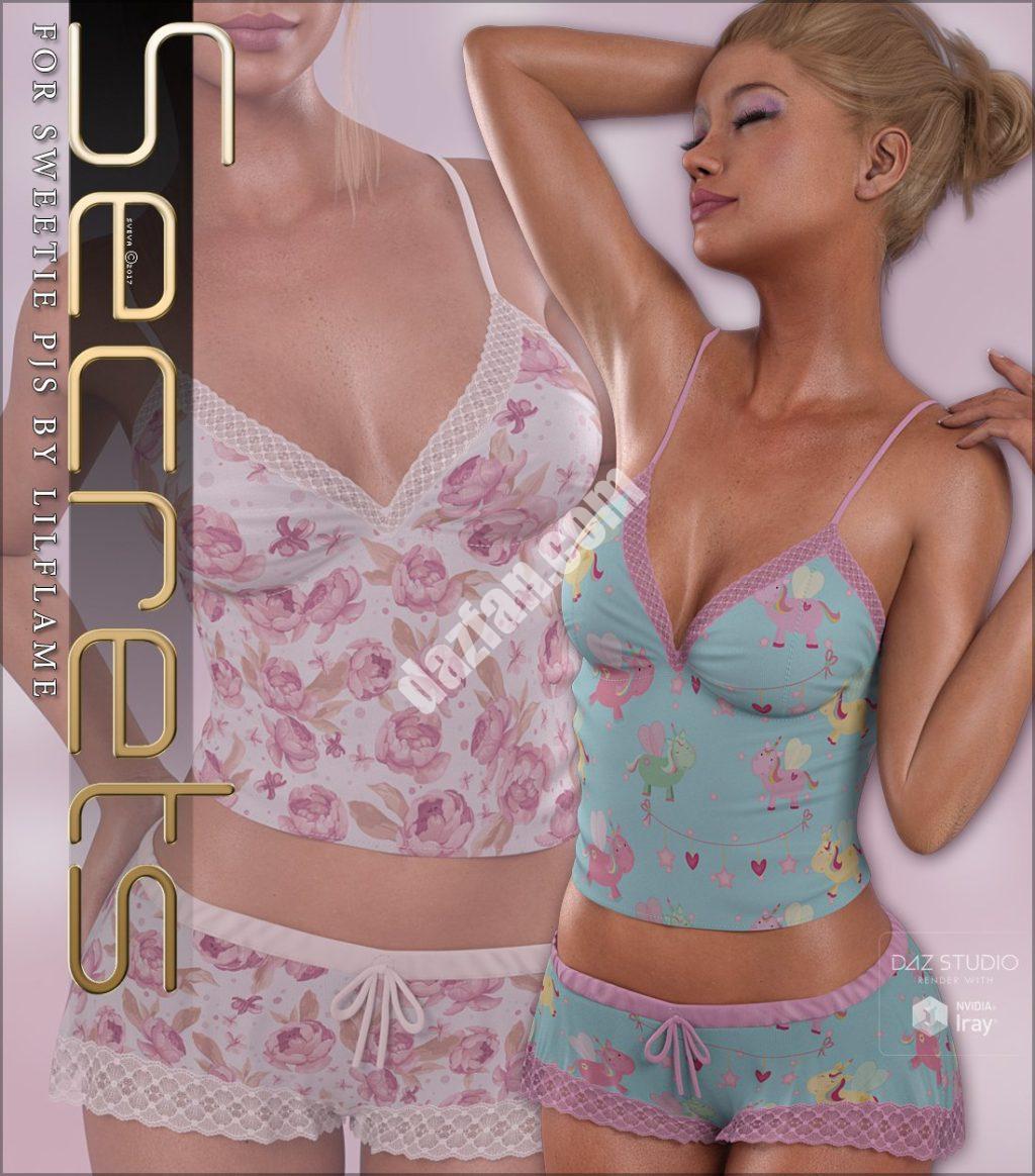 [daz服装] 甜心睡衣的秘密-DAZ爱好者