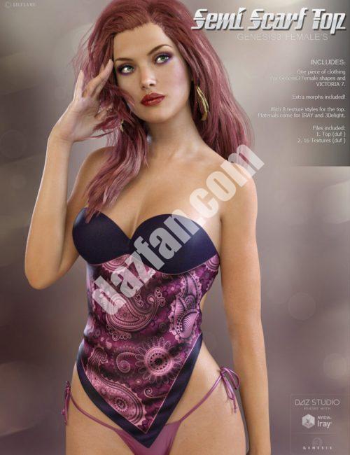 [daz服装] 半围巾上衣创世纪3女性-DAZ爱好者