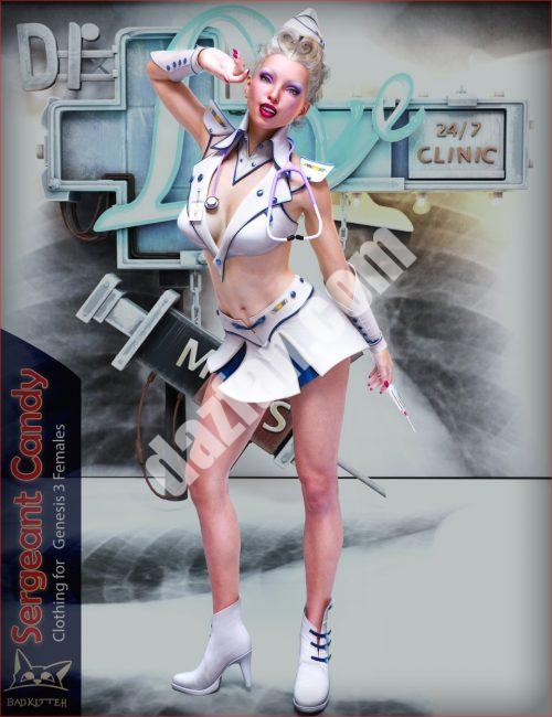 [daz服装] 《创世纪3》女兵军士糖果装-DAZ爱好者