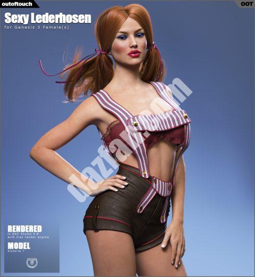 [daz服装] 创世纪3女性性感皮短裤-DAZ爱好者