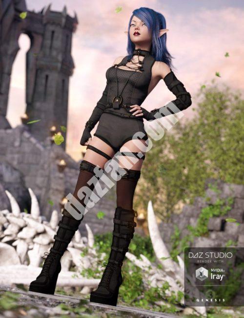 [daz服装] 创世纪3女性骷髅粉碎者装备-DAZ爱好者