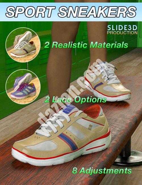[daz服装] Slide3D创世纪3女款运动运动鞋-DAZ爱好者