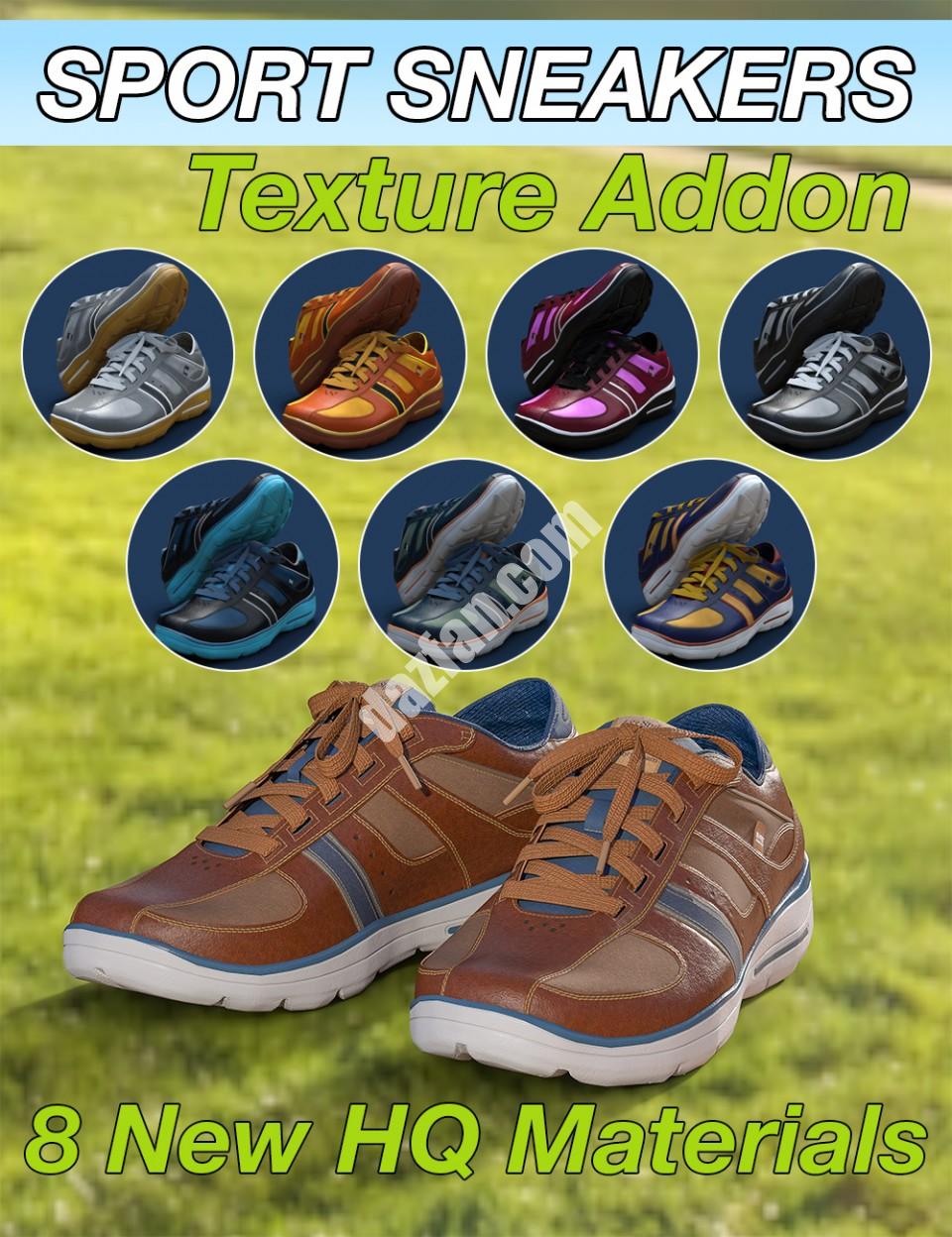 [daz服装] Slide3D运动运动鞋创世纪3女性(s)纹理插件-DAZ爱好者