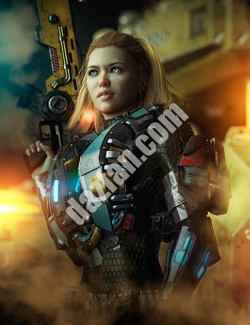 [daz服装] 创世纪3号女性的SpartechOps-DAZ爱好者