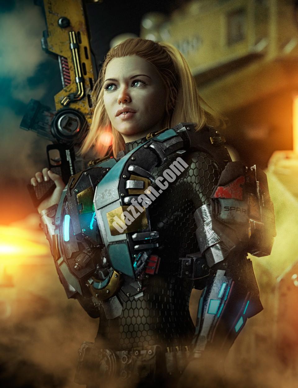 [daz服装] 创世纪3号女性的SpartechOps-DAZ爱好者