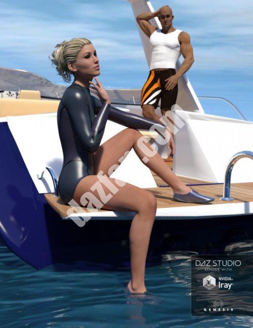 [daz服装] 创世纪3女性运动短裤和水鞋-DAZ爱好者