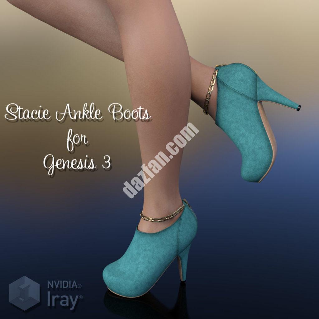 [daz服装] 史黛西短靴创世纪3女性-DAZ爱好者