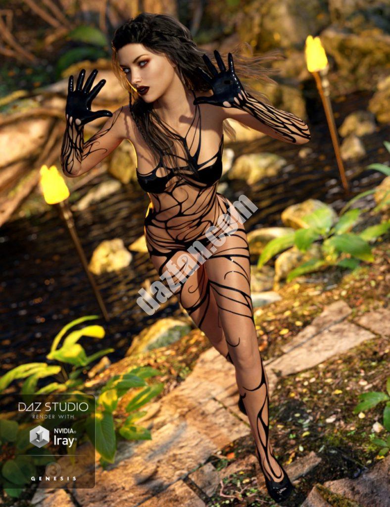 [daz服装] 创世纪3女性和创世纪2女性的纠结服装-DAZ爱好者