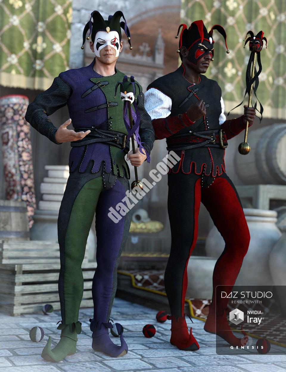 [daz服装] 影子小丑服装纹理-DAZ爱好者