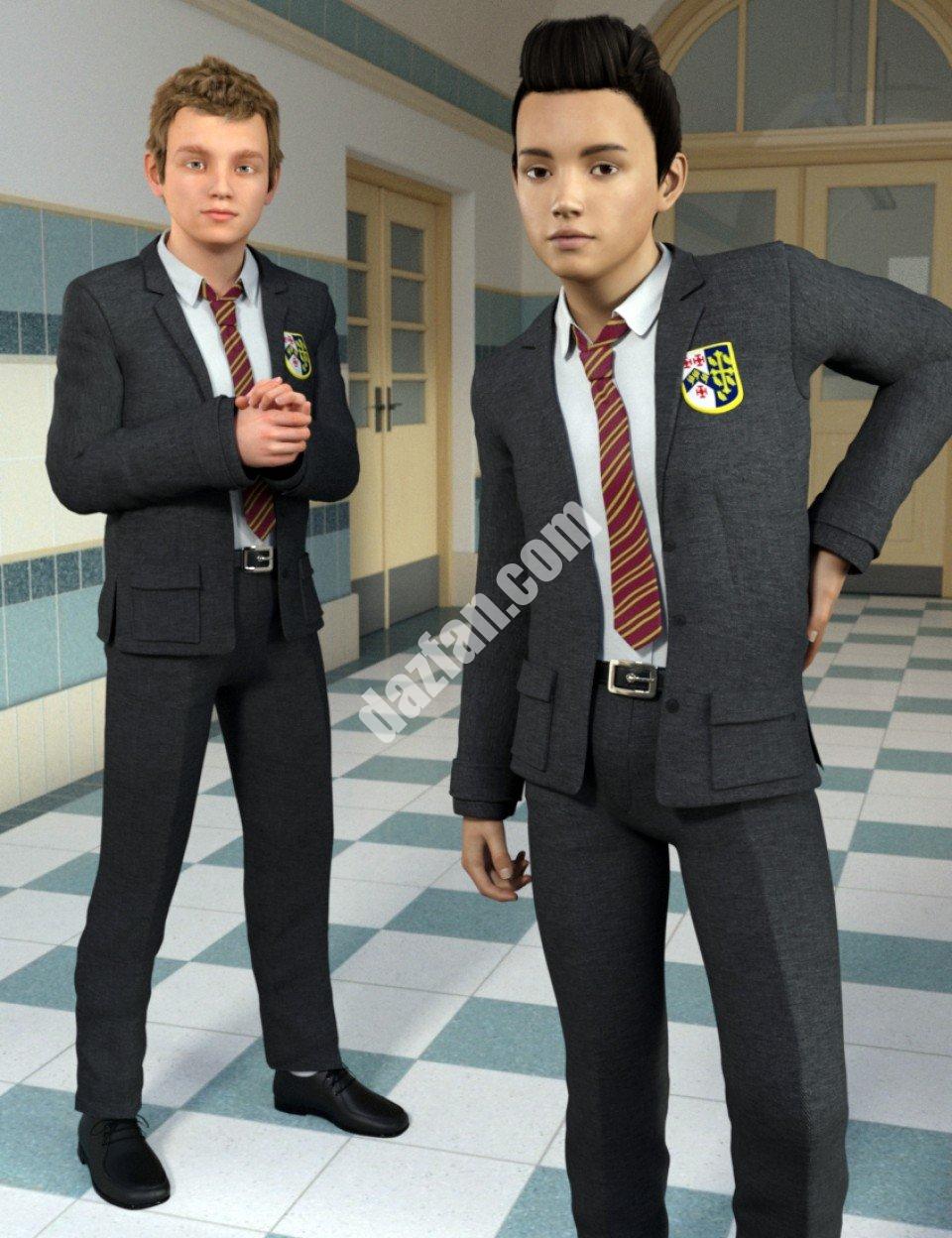 [daz服装] 上学时间创世纪3男-DAZ爱好者