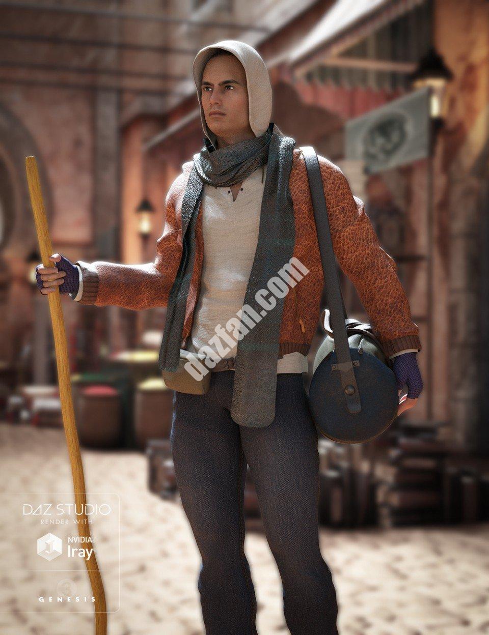 [daz服装] 创世纪3号男旅客-DAZ爱好者