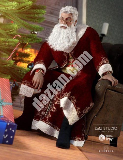 [daz服装] 维多利亚圣诞老人创世纪3男(s)-DAZ爱好者