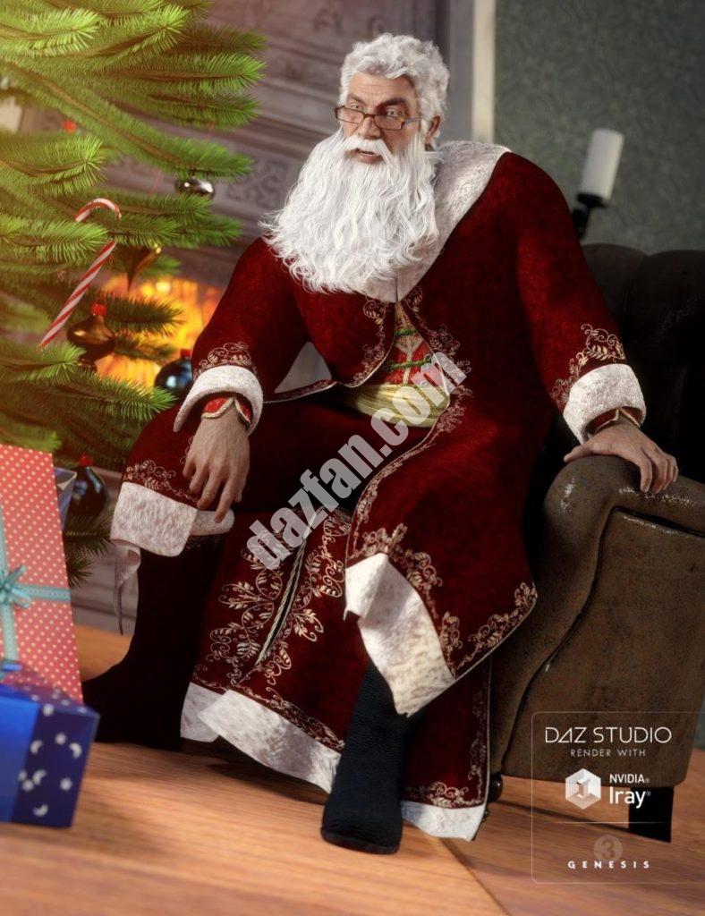 [daz服装] 维多利亚圣诞老人创世纪3男(s)-DAZ爱好者
