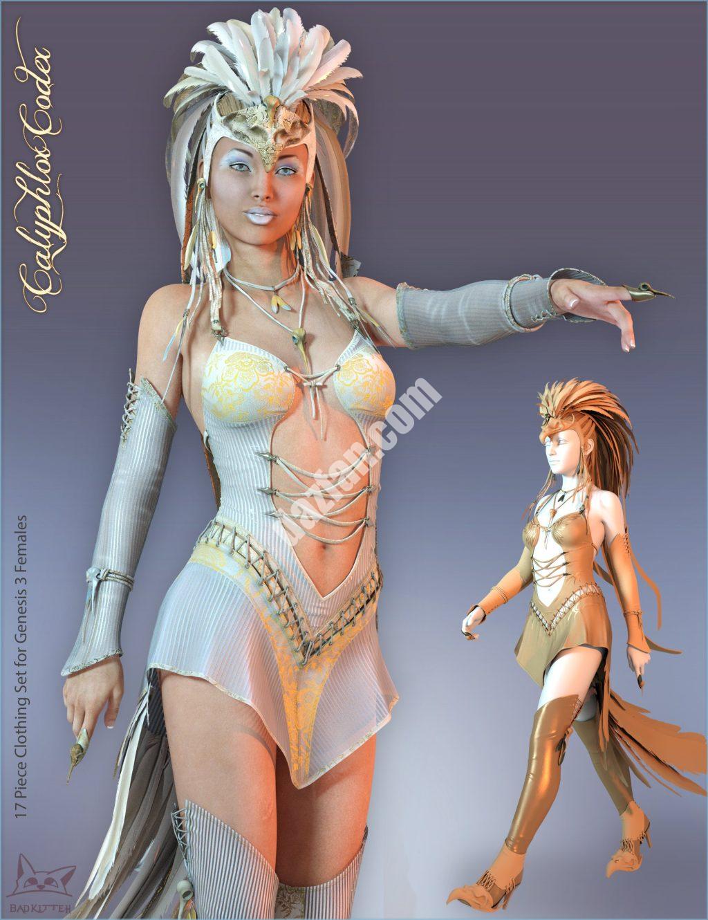 [daz服装] 创世纪3雌性花萼抄本-DAZ爱好者