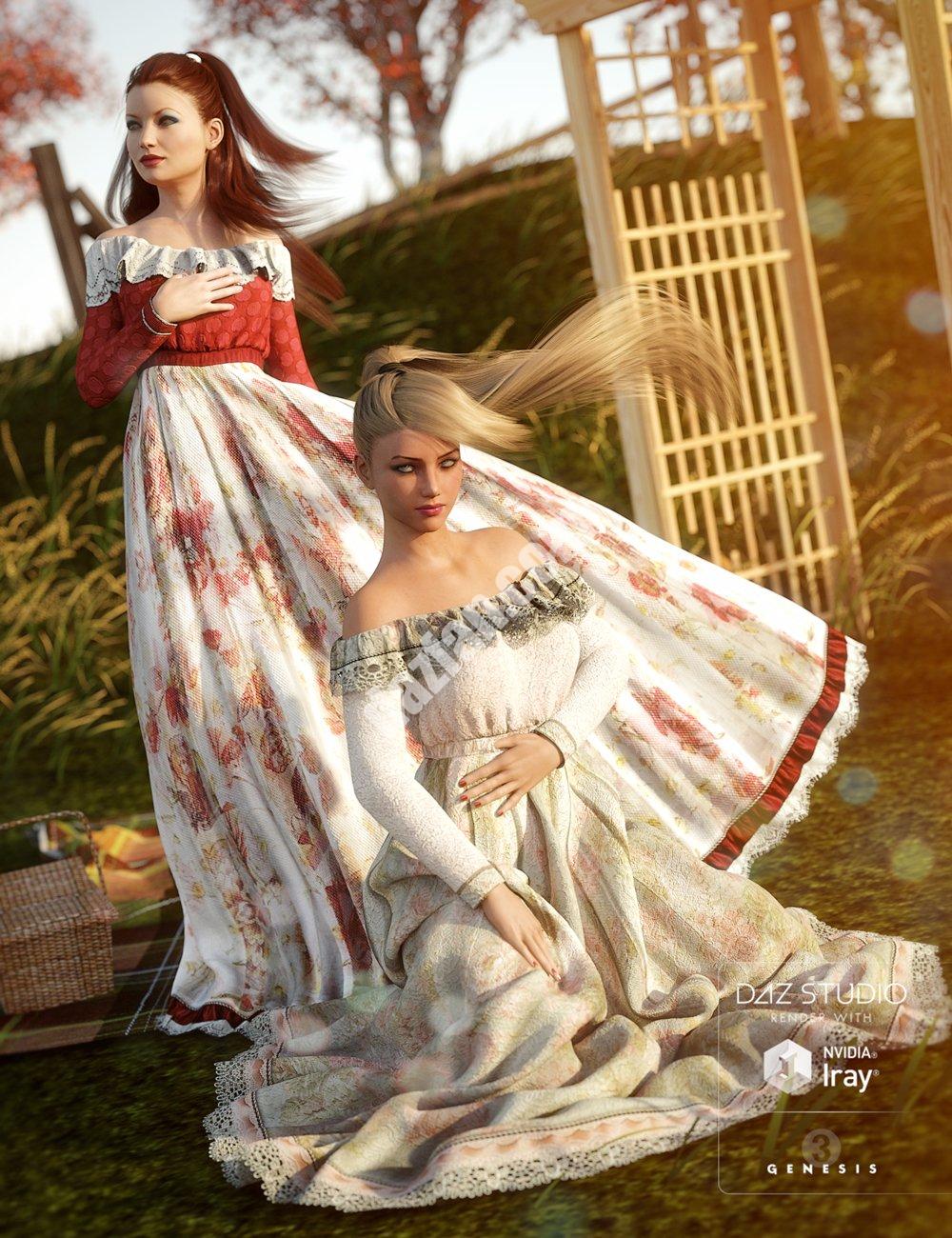 [daz服装] GardenPartyForBelleDress-DAZ爱好者