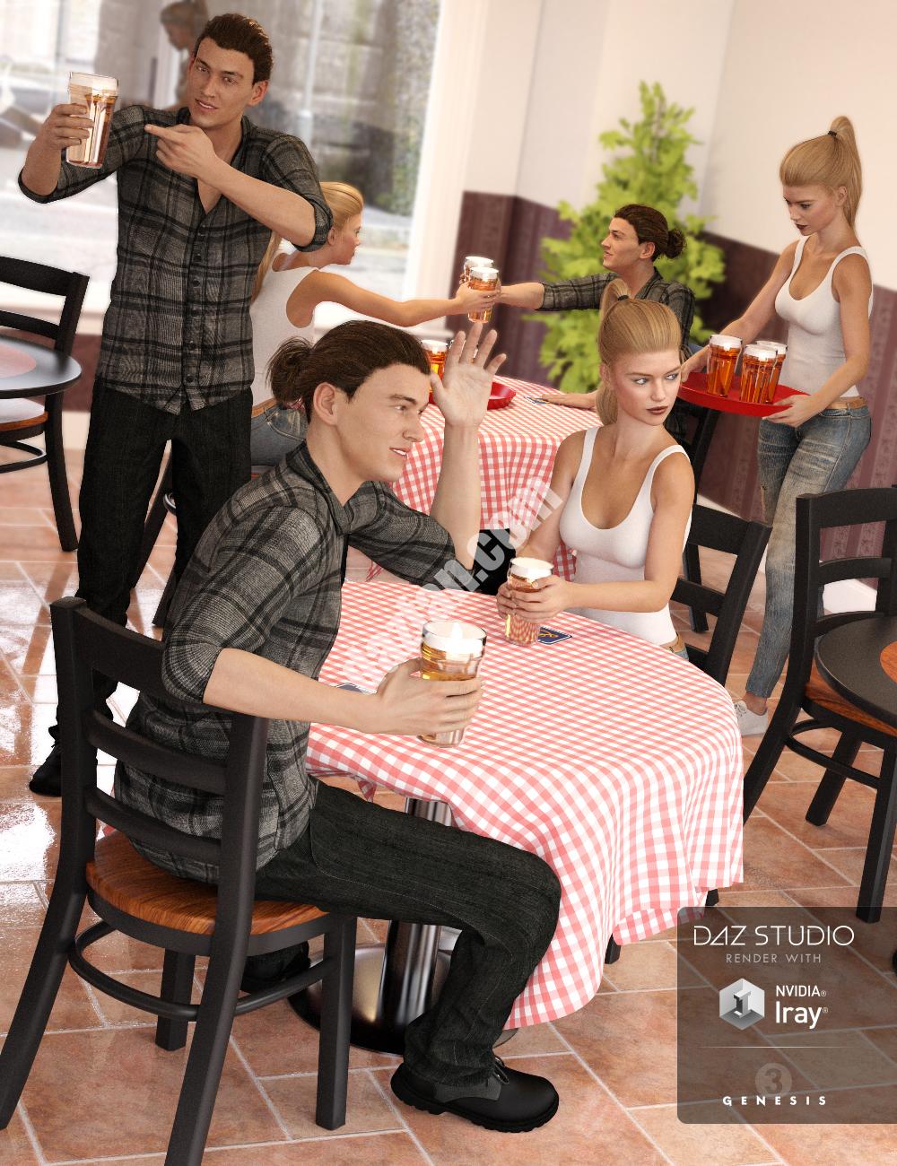 [daz姿势] 请为我喝一杯-DAZ爱好者