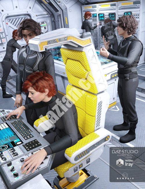 [daz姿势] 科幻驾驶舱内部姿势-DAZ爱好者
