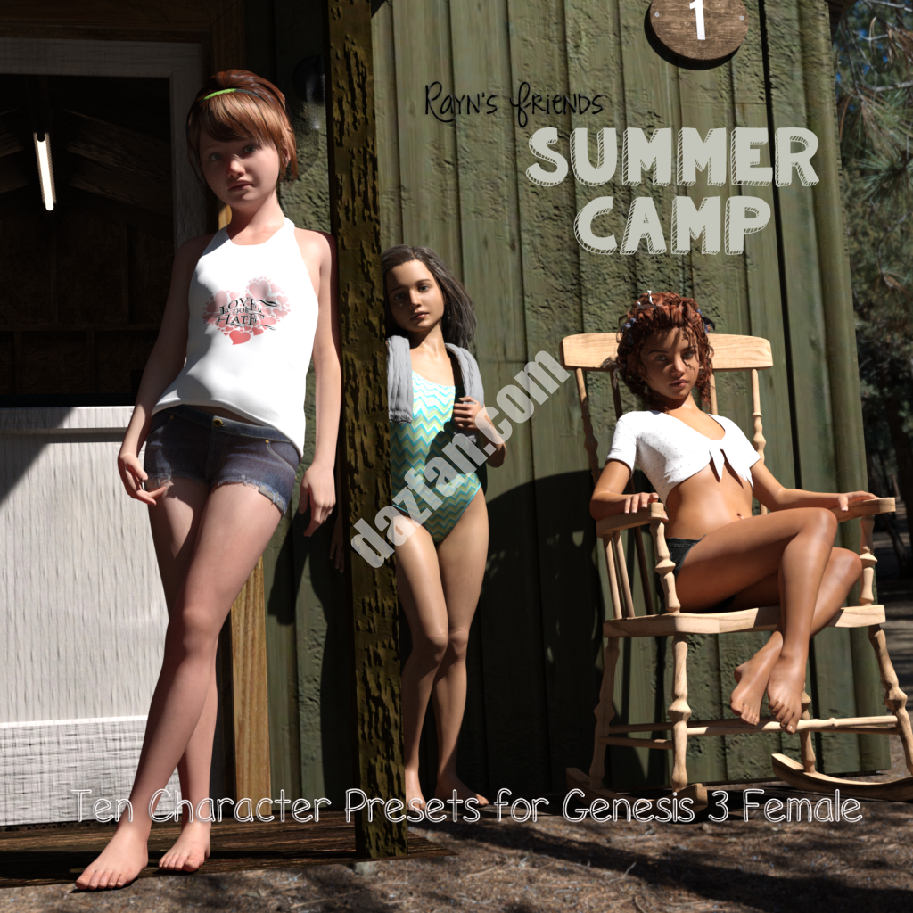[daz服装] 雷恩的朋友们——夏令营-DAZ爱好者