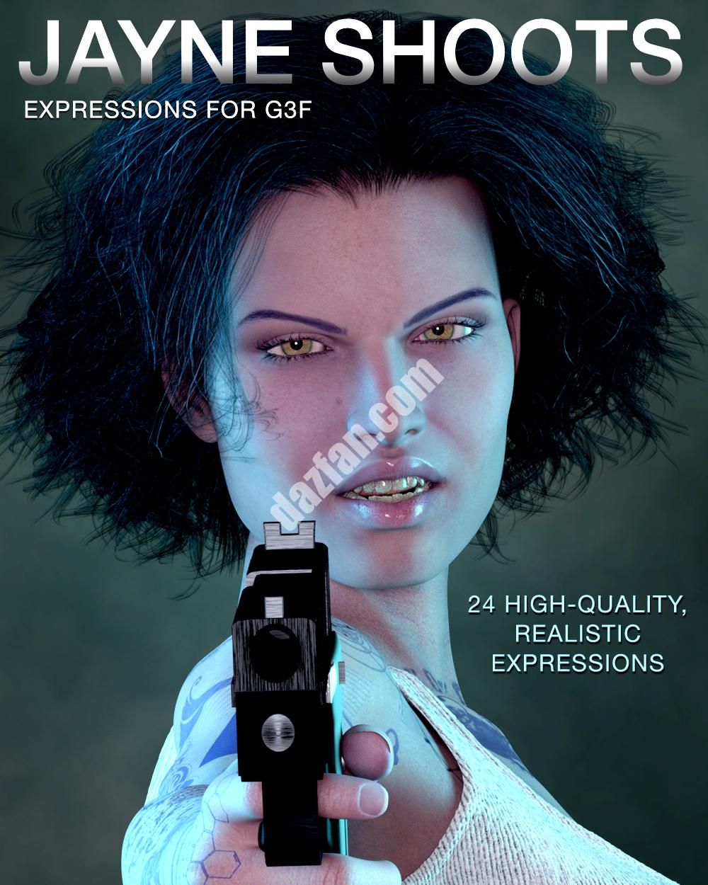 [daz姿势] DTG工作室的Jayne为G3F拍摄表情照-DAZ爱好者