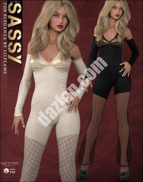 [daz服装] 时尚的Eleganza连身衣创世纪3女性-DAZ爱好者