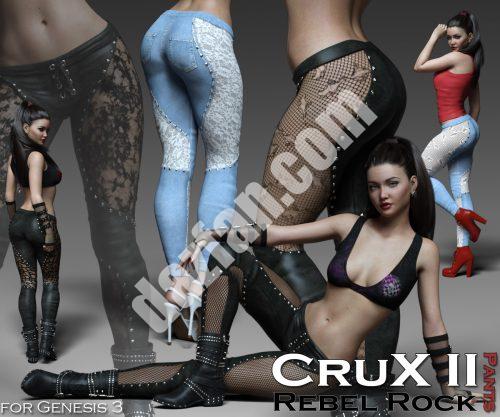 [daz服装] 关键二-反叛摇滚裤-DAZ爱好者