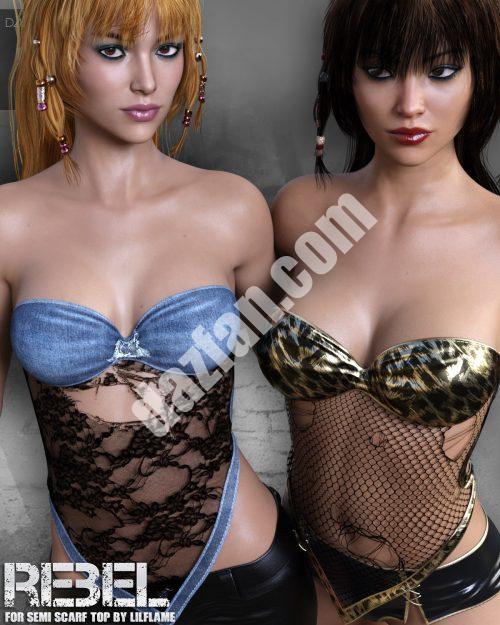 [daz服装] 反叛者为半围巾顶级G3-DAZ爱好者