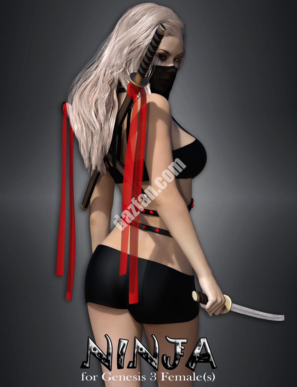 [daz服装] 创世纪3女性版忍者-DAZ爱好者
