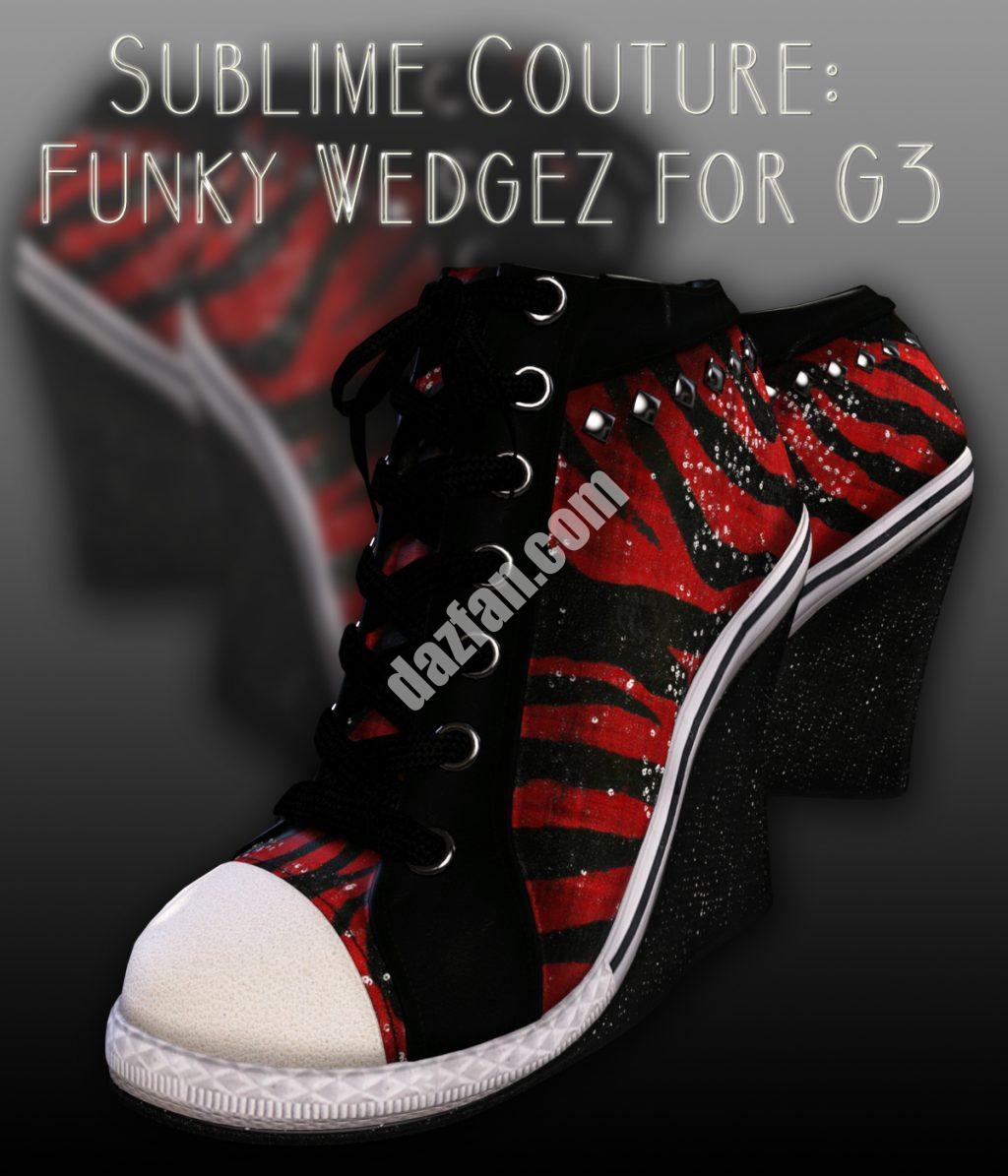 [daz服装] 创世纪3女款时髦坡跟鞋-DAZ爱好者