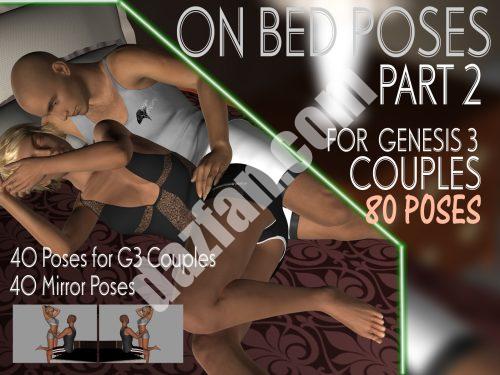 [daz姿势] 床上+ +姿势+ G3 +夫妇+ + 2 _205540一部分-DAZ爱好者