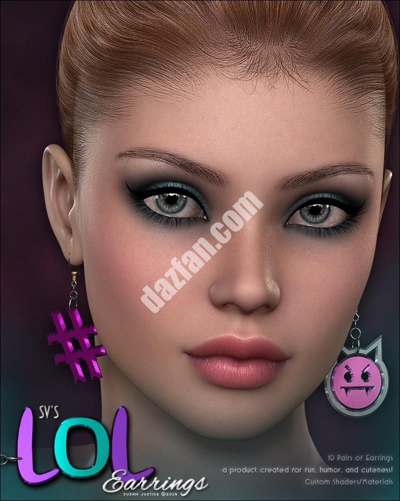 [daz服装] SVs LOL耳环G3-DAZ爱好者