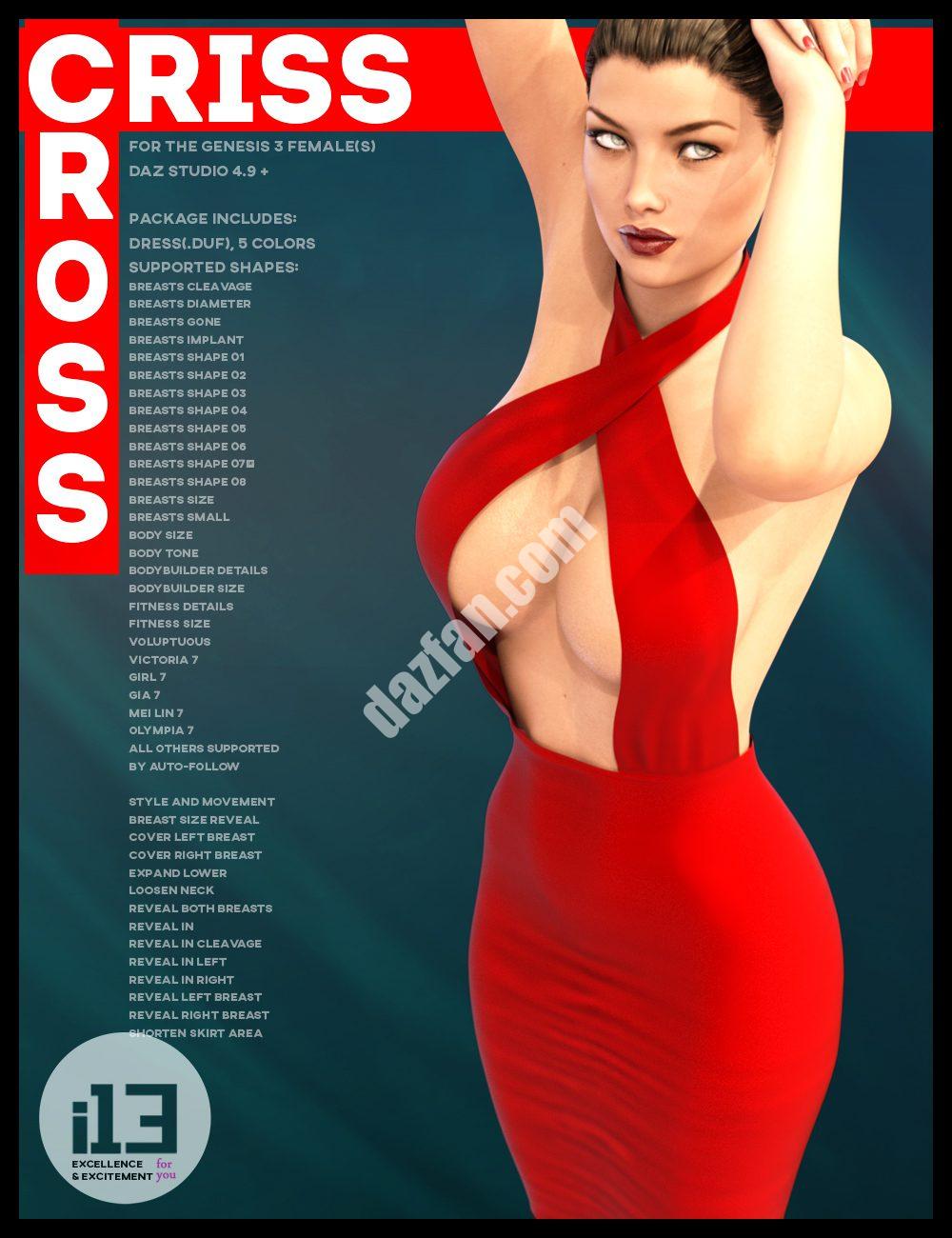 [daz服装] 创世纪3中女性的十字裙-DAZ爱好者