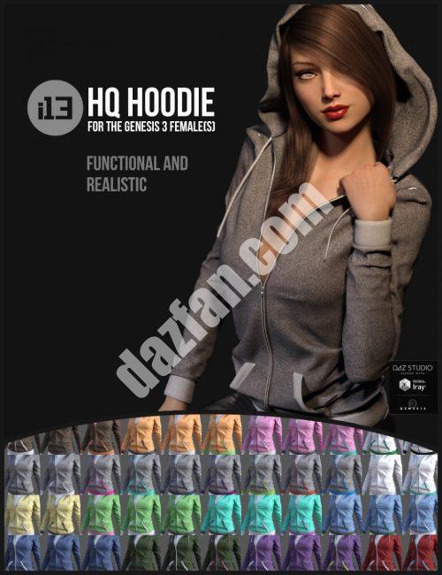 [daz服装] 创世纪3女玩家的HQ连帽衫-DAZ爱好者