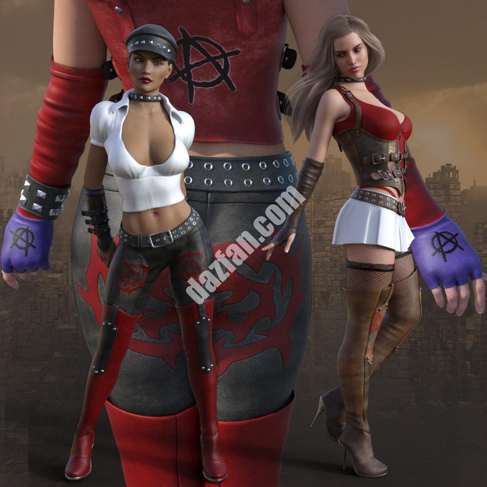 [daz服装] 完成Anarchy The Gen3 Remix-DAZ爱好者