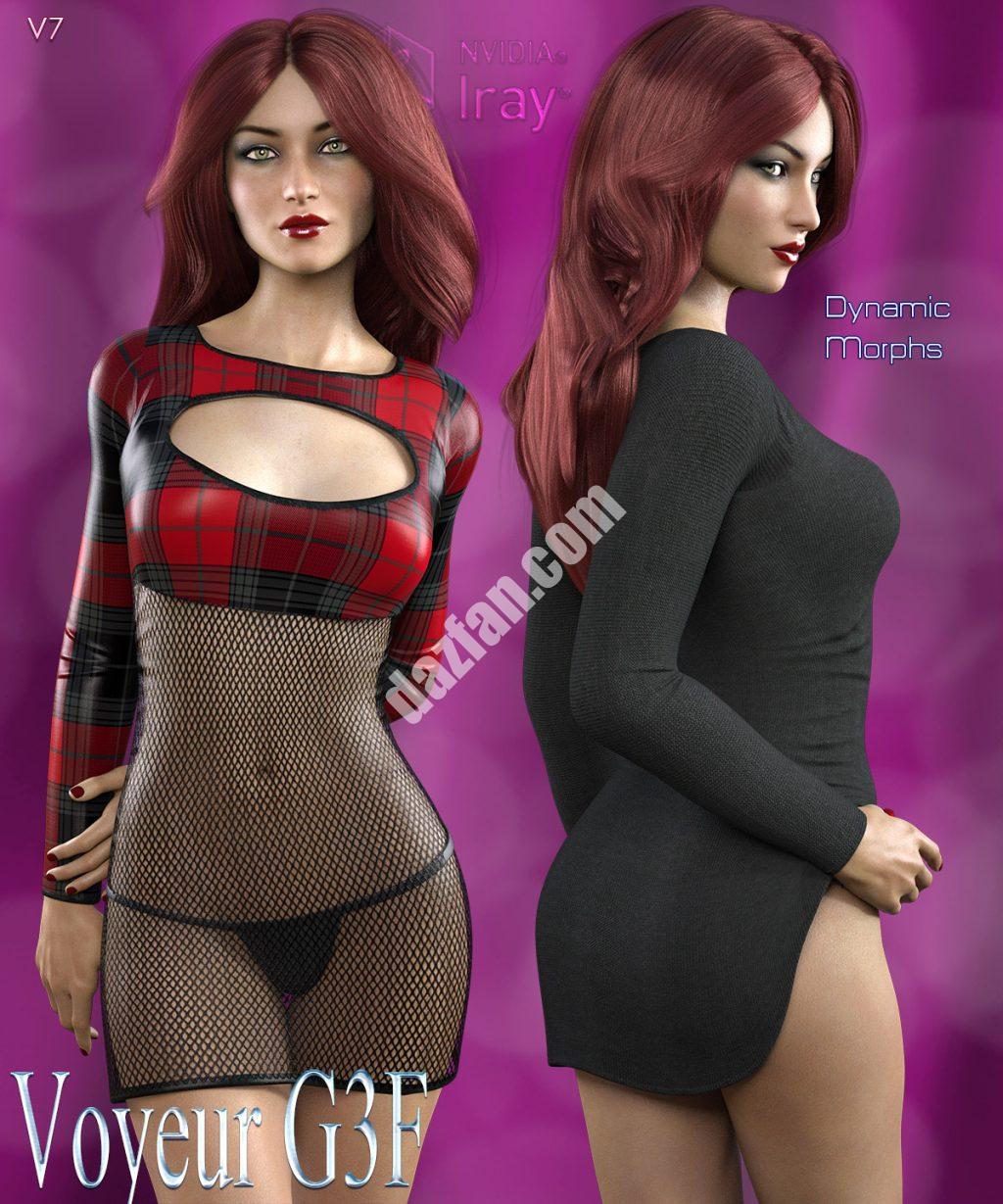 [daz服装] G3F的偷窥者-DAZ爱好者
