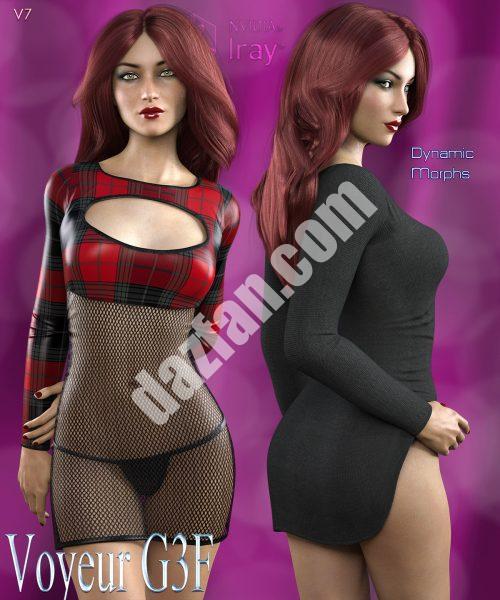 [daz服装] G3F的偷窥者-DAZ爱好者