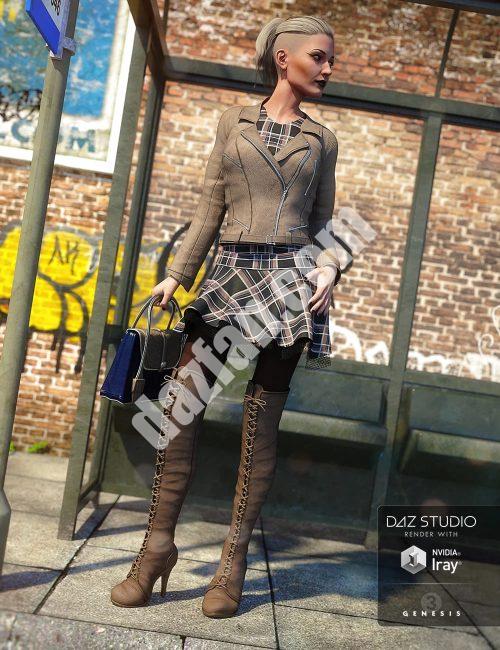 [daz服装] 创世纪3女款Moto Girl套装-DAZ爱好者