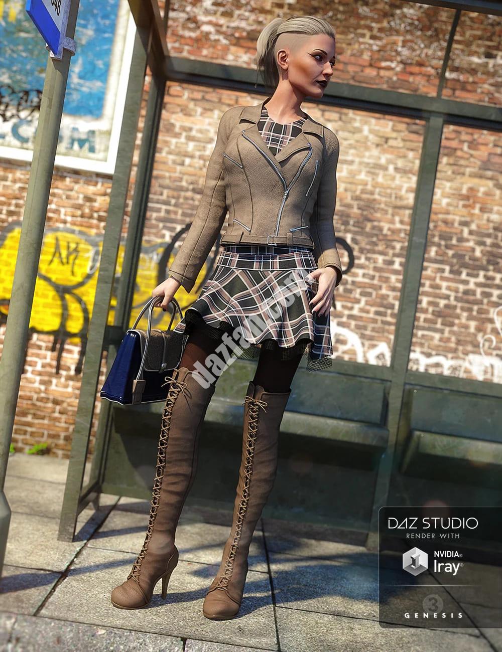 [daz服装] 创世纪3女款Moto Girl套装-DAZ爱好者