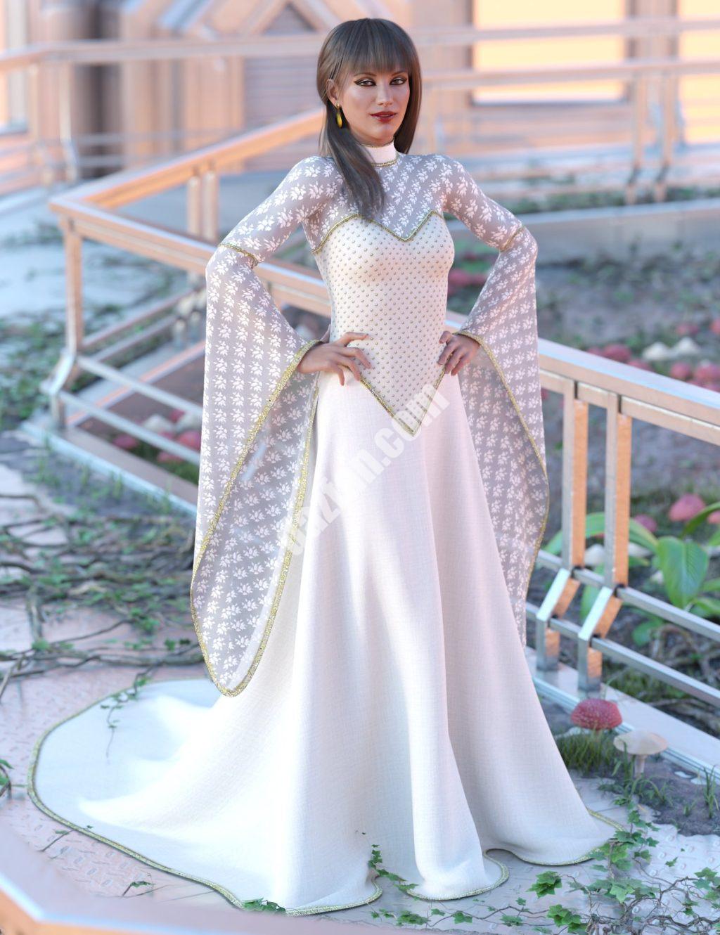 [daz服装] dForce Genesis 8女性通用连衣裙-DAZ爱好者