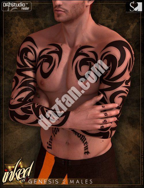 [daz角色] Genesis 2雄性墨水卷6-DAZ爱好者