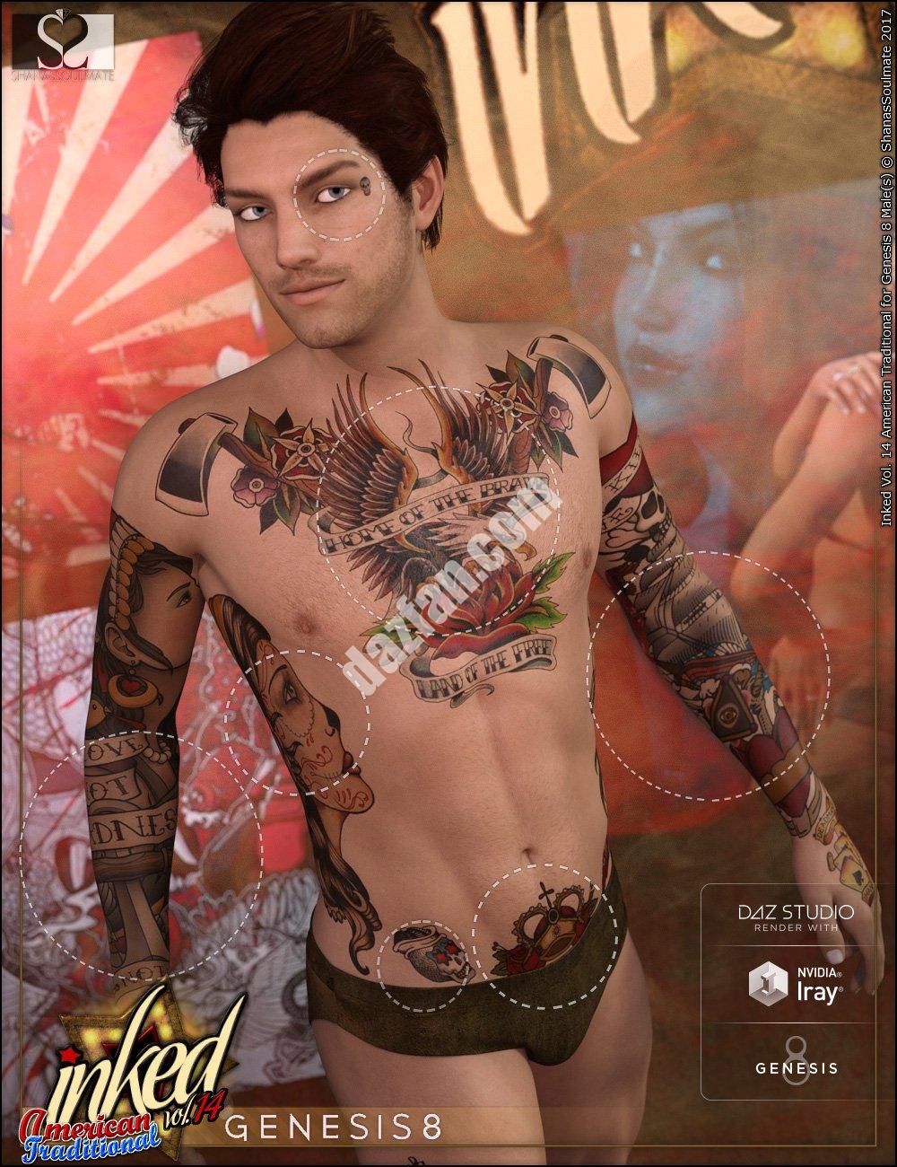 [daz服装] 油墨卷14美国传统创世纪8雄性-DAZ爱好者