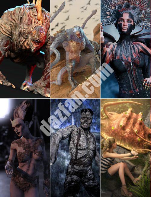 [daz合集] Daz+ 创世纪8和8.1的夜之生物包-DAZ爱好者