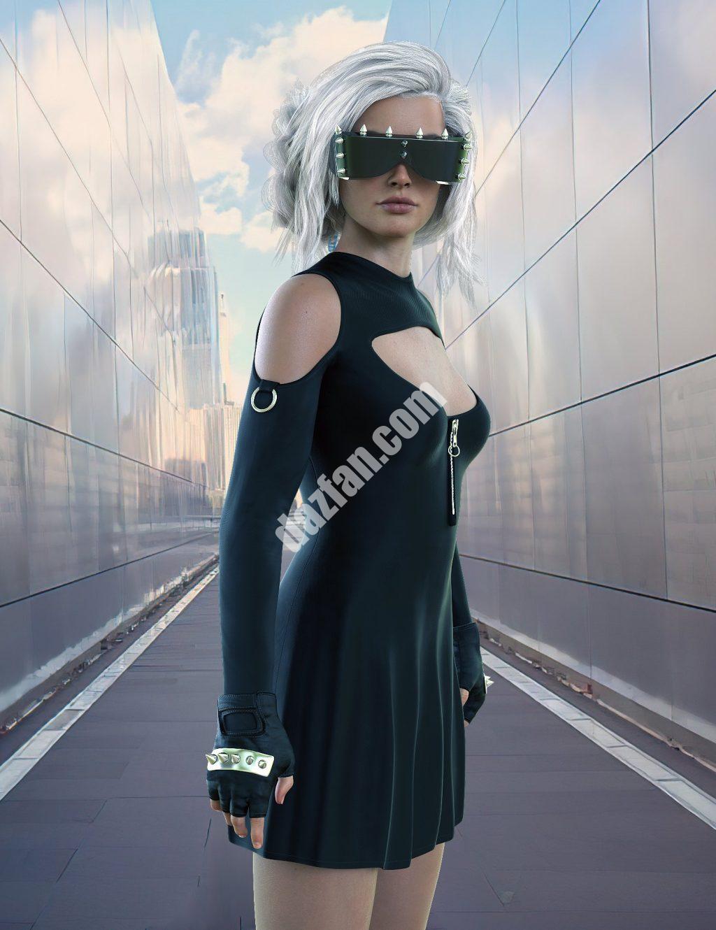 [daz服装] dForce《创世纪8》和《创世纪8.1》女性哥特朋克套装-DAZ爱好者