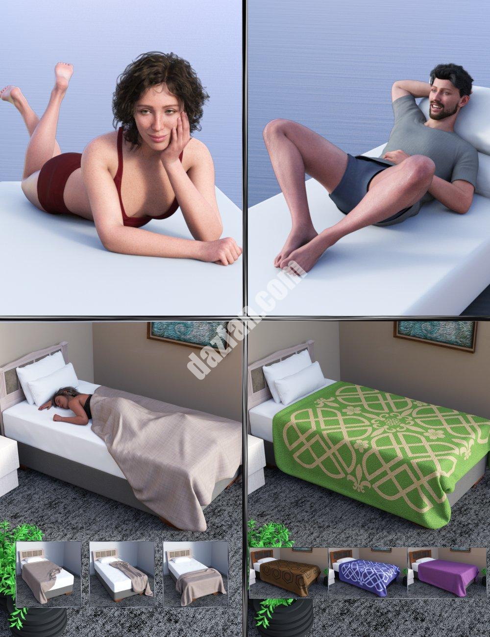 [daz合集] JW My Bed Mega Bundle-DAZ爱好者