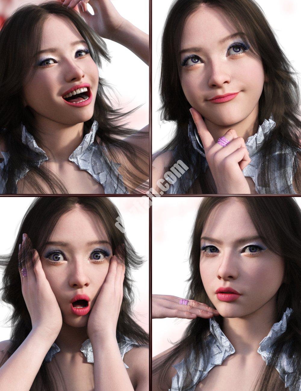 [daz服装] JW超级明星珍妮9的表情-DAZ爱好者