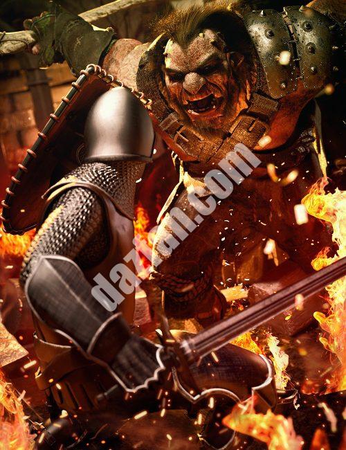 [daz合集] 爵士8.1骑士对巨人捆绑包-DAZ爱好者